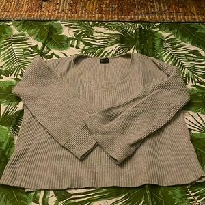 Drop shoulder knit sweater